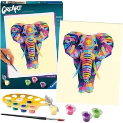 creart painting by numbers funky elefant