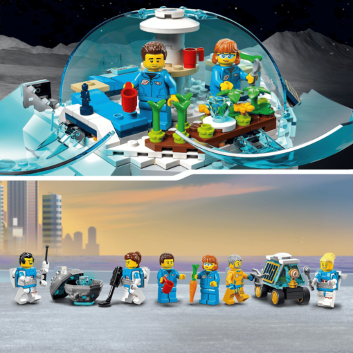 LEGO city space station details