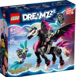 Tämä on LEGO Dreamzzz 71457 Pegasus lentävä hevonen jolla yli 8-vuotiaat lapset pääsevät lennähtämään Unimaailman seikkailuihin LEGO® DREAMZzz™ Pegasus, lentävä hevonen (71457) rakennuslelusetillä leikkiessään.
