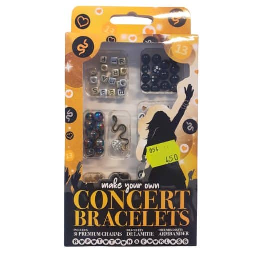 keltainen Make Your Own Concert Bracelets -koruaskartelusetti