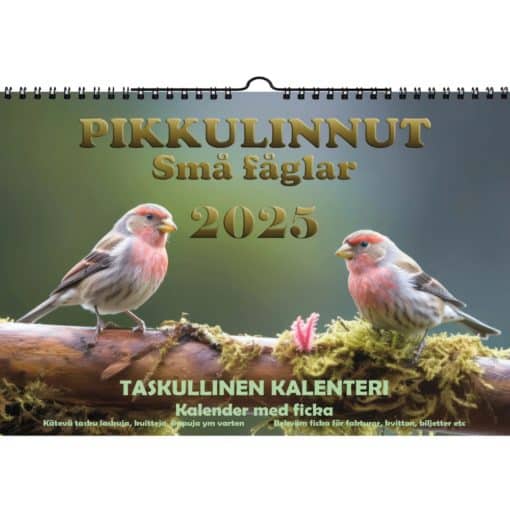 Kalenteri seinäkalenteri taskulla linnut 2025 Aika