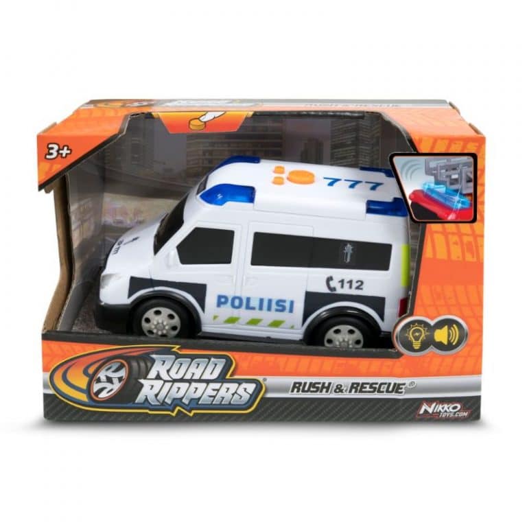 Poliisiauto 12 cm äänillä ja valolla Road Rippers