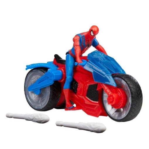 Spiderman hahmo ja ajoneuvo setti