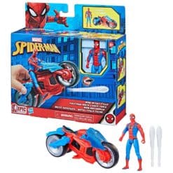 Spiderman hahmo ja ajoneuvo setti