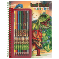 Värityskirja Dino World kynät Ja tarrat