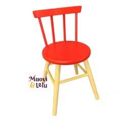 Lasten tuoli, puinen punainen